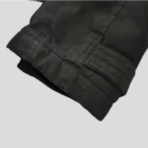 Black Mid Length Parka Coat with Interior Fur Lining - Picture 7 of 16